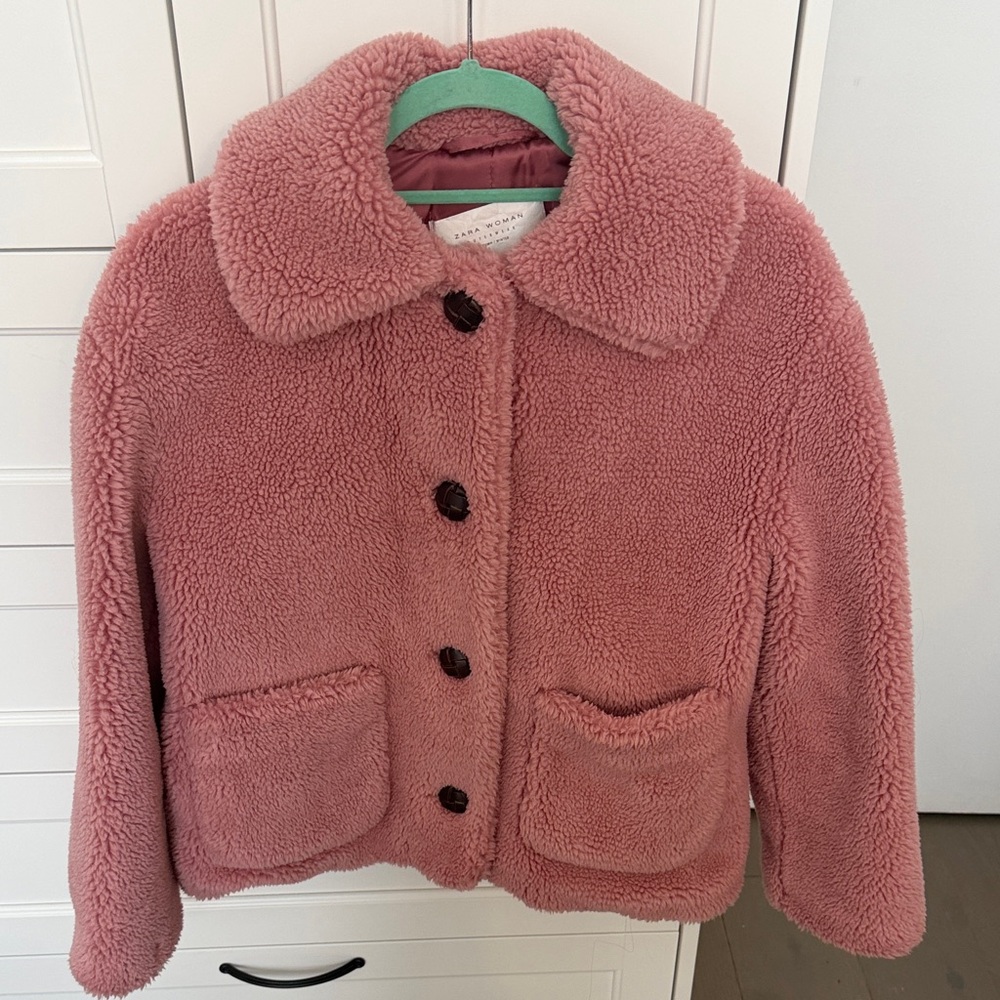 Zara Pink Sherpa Jacket